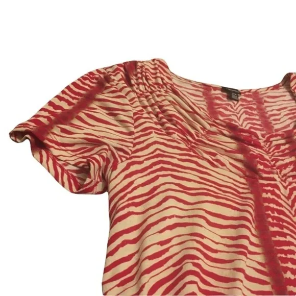 Rafaella Animal Print T-Shirt Blouse Size M - Picture 3 of 8